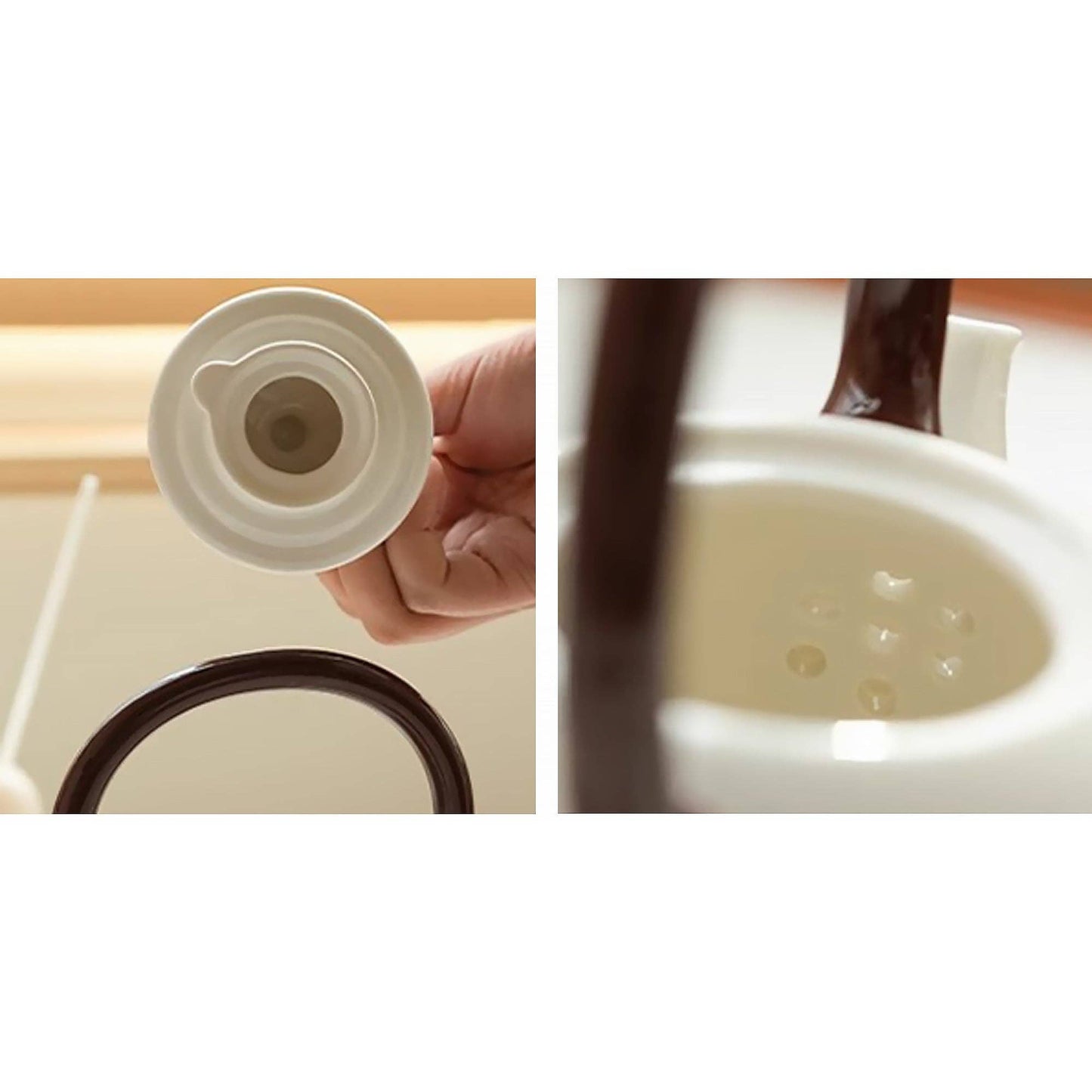 Cute smile pattern ceramic tea set