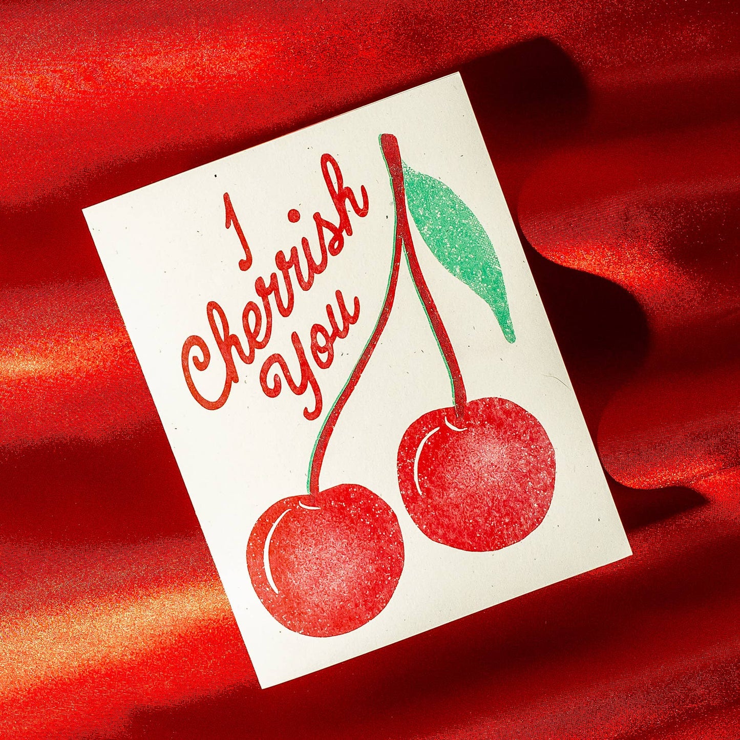 I Cherrish You - Risograph Greeting Card