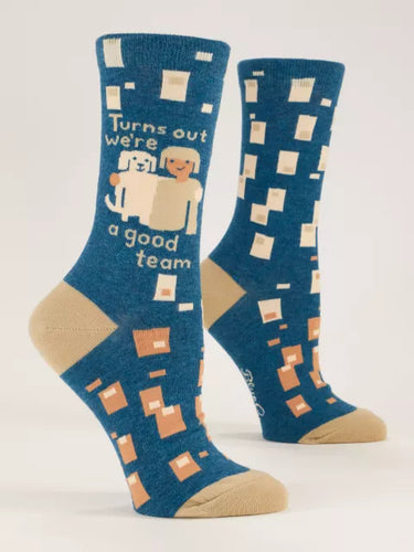 TURNS OUT WE'RE A GOOD TEAM CREW SOCKS - Front & Company: Gift Store