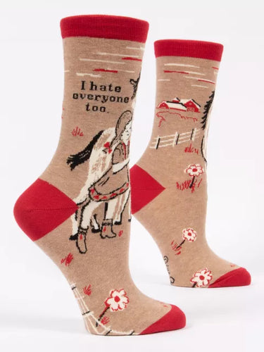 I Hate Everyone Too Crew Socks - Front & Company: Gift Store