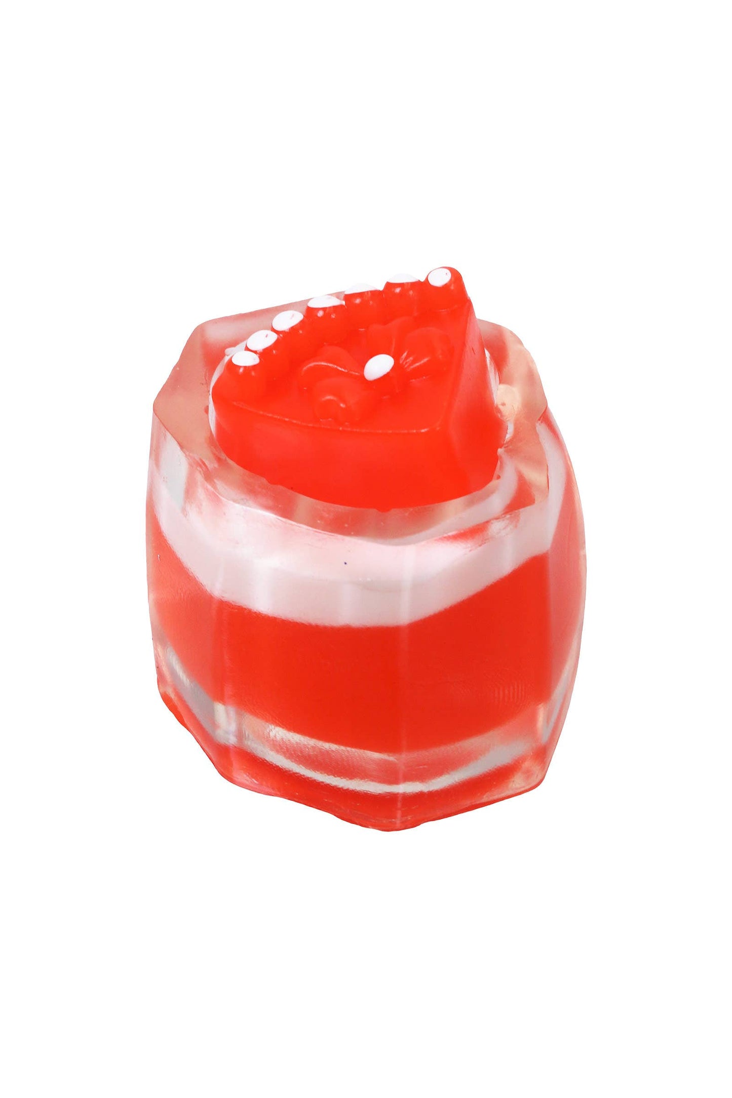 Cute Fruit Dessert Cup 3D Sticky Mochi Squishy Bag