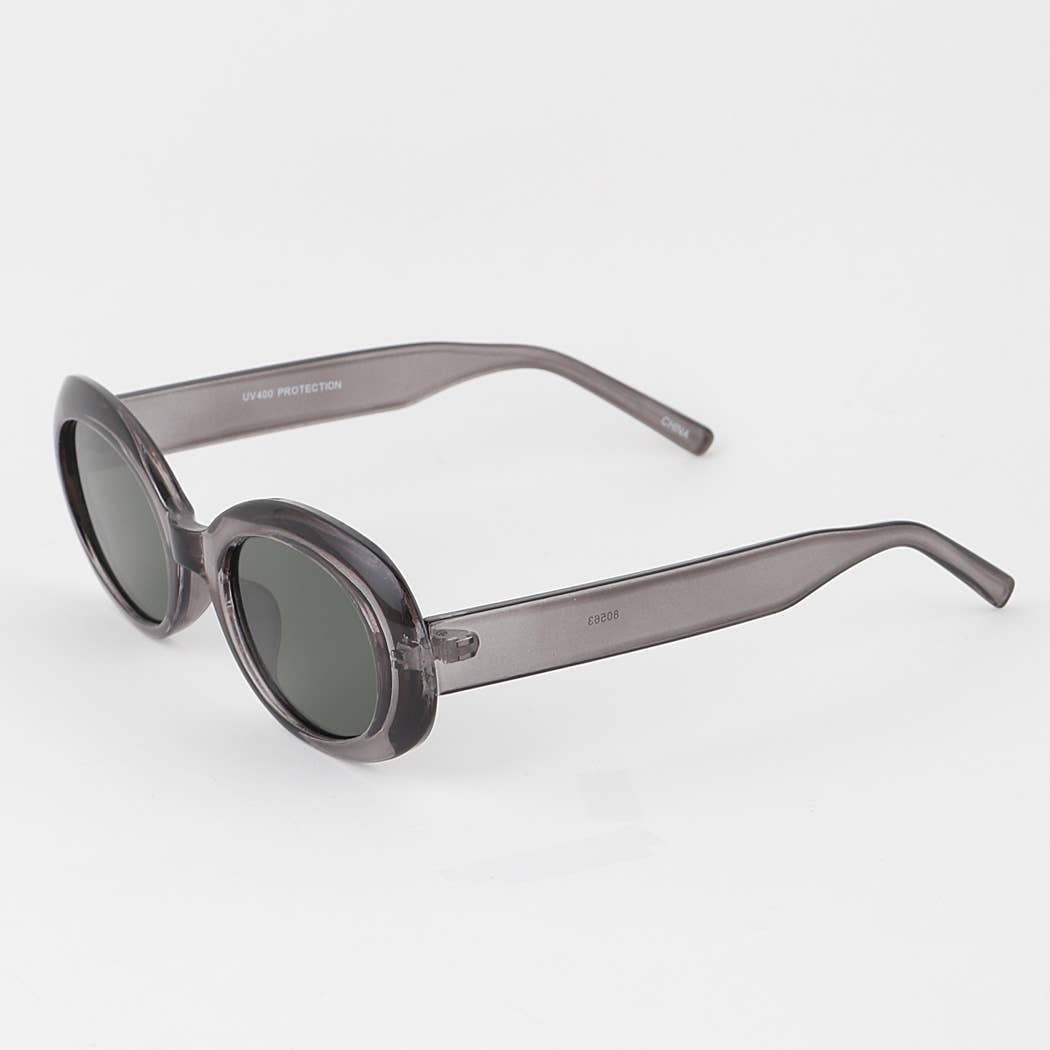 Retro Tinted Oval Sunglasses