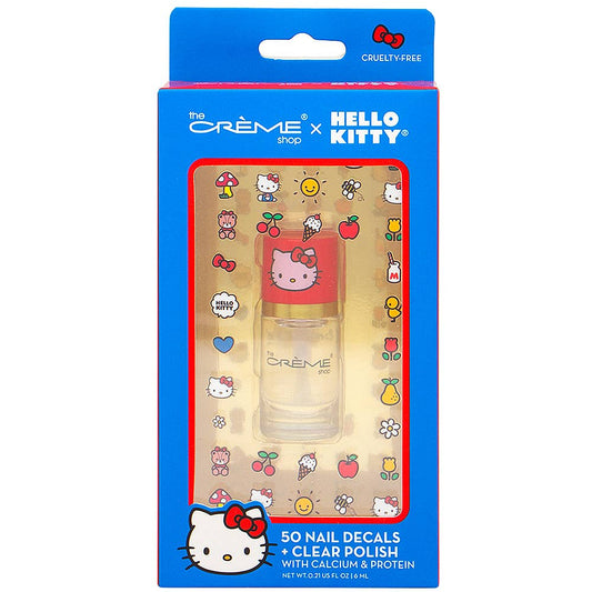 HELLO KITTY 50 NAIL DECALS AND CLEAR POLISH, HKND 7114