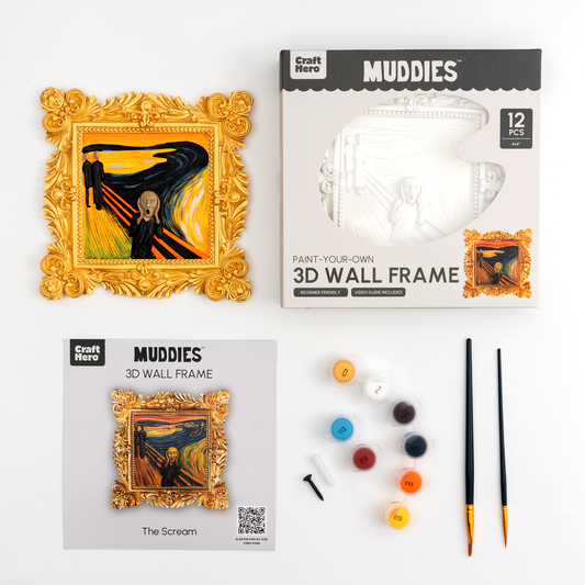Muddies™ 3D Wall Frame Painting Kit — The Scream