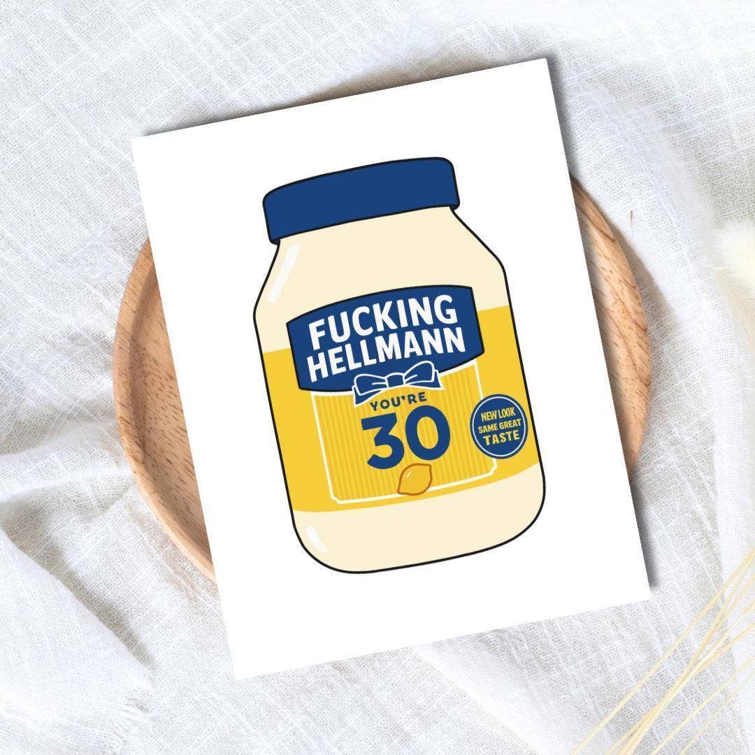 "Hellmann Mayonnaise, you're 30" BIRTHDAY CARD -