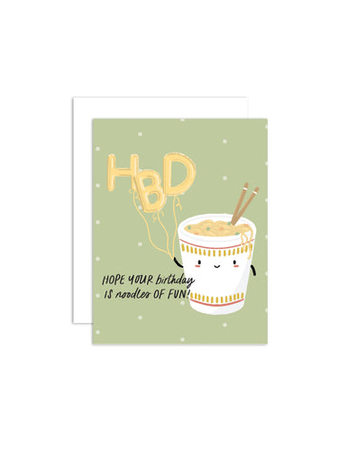 Noodles of Fun - Birthday Greeting Card - Front & Company: Gift Store