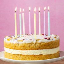 Load image into Gallery viewer, Pastel Happy Birthday Printed Cake Candles | 24 Pack |
