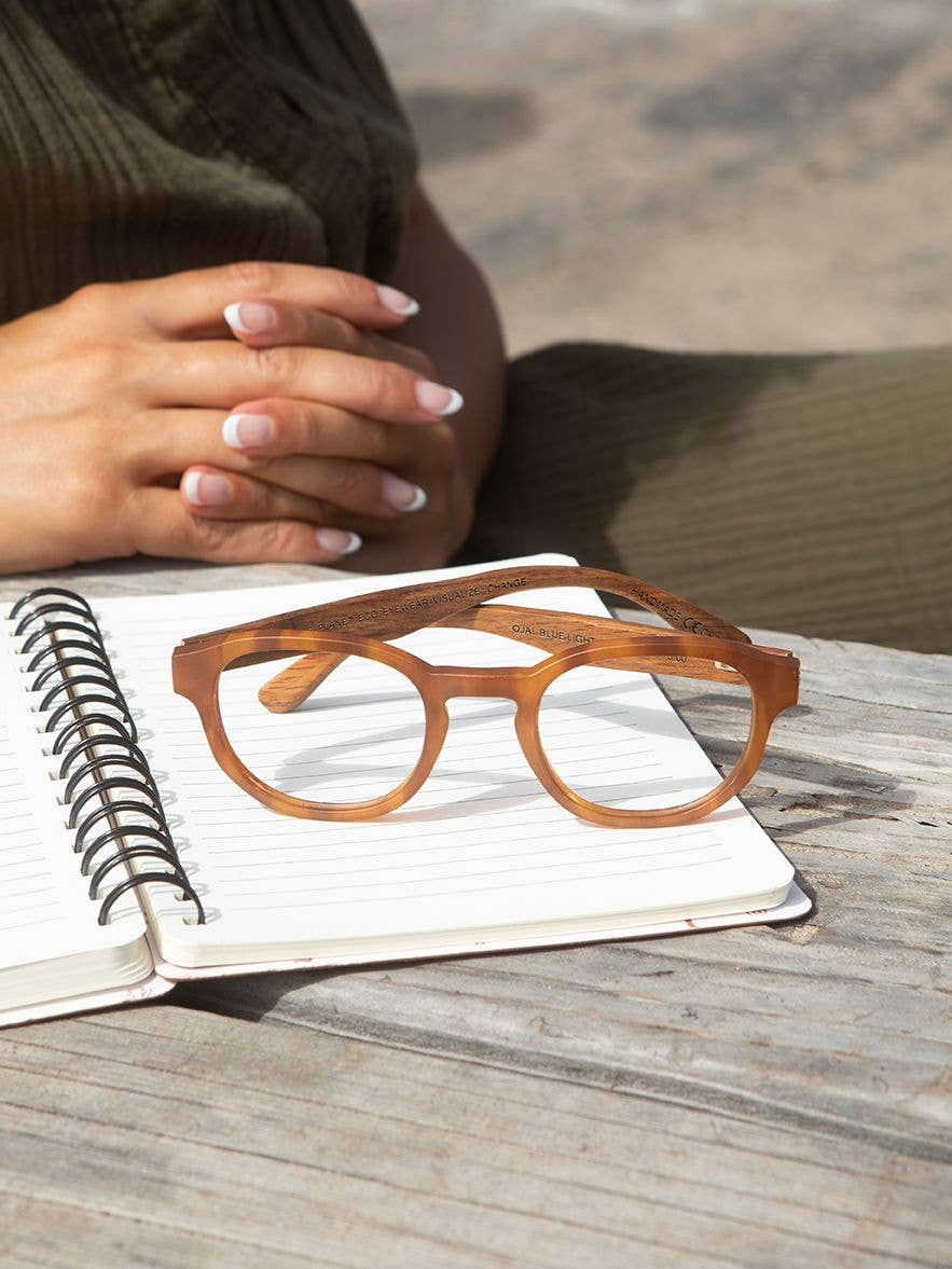 BP20823 Sunset-Matte Brown Marble/Walnut Wood+Blue Light