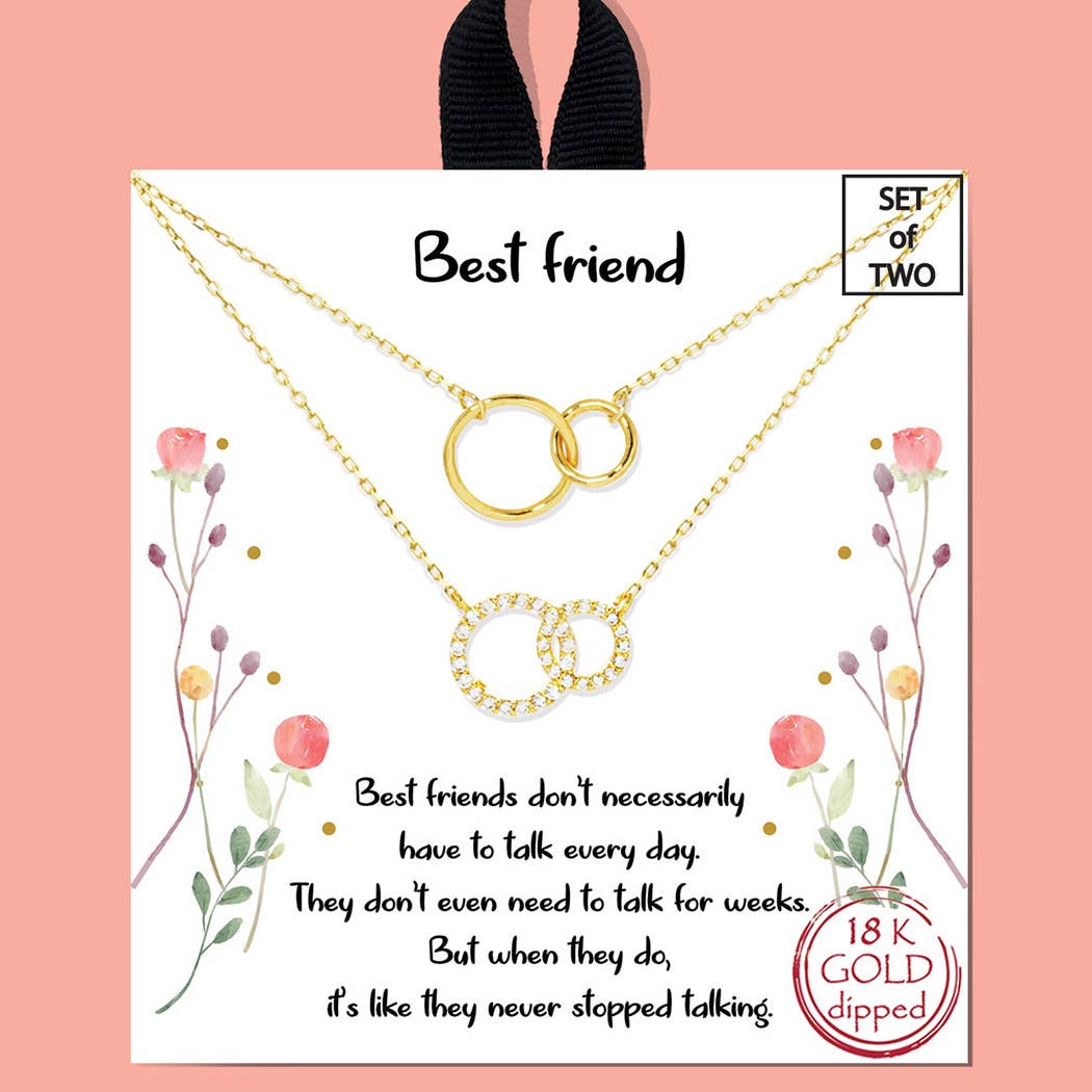 Gold-Dipped Friendship Necklace Set