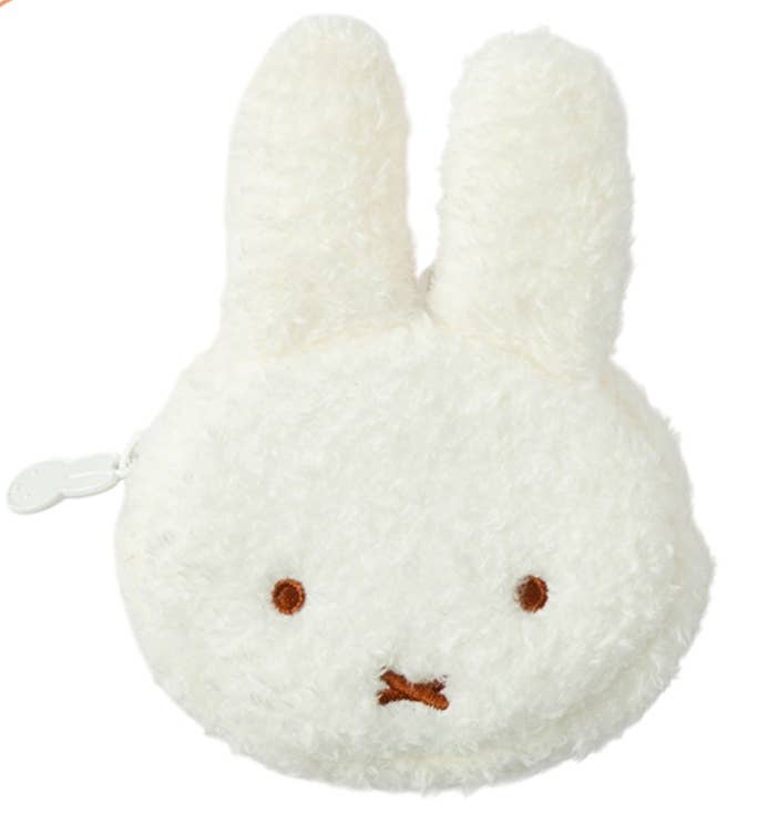 Miffy Plush Face Pouch Keychain – Soft Mini Cosmetic Pouch