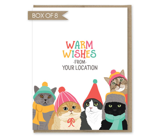 Custom Holiday Card - Cats In Hats - Box of 8