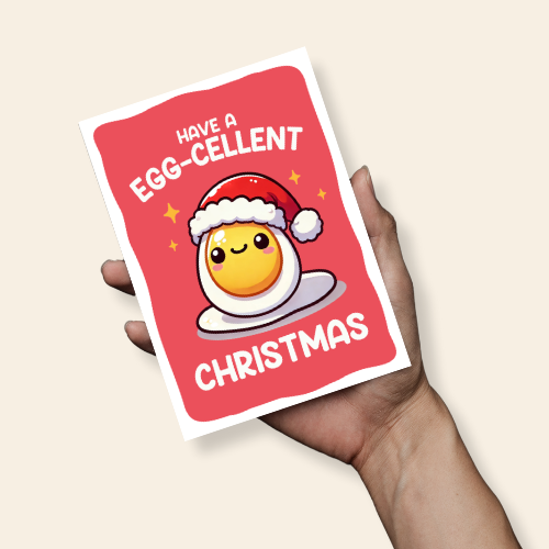 Have an Egg-cellent Christmas Funny Greeting Card