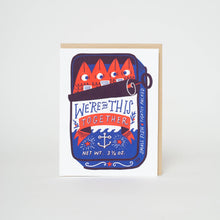 Load image into Gallery viewer, Sardines Friendship Letterpress Greeting Card by Hello!Lucky
