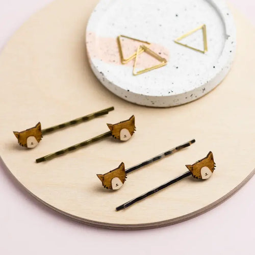 Wooden Cat Hair Slides - Front & Company: Gift Store