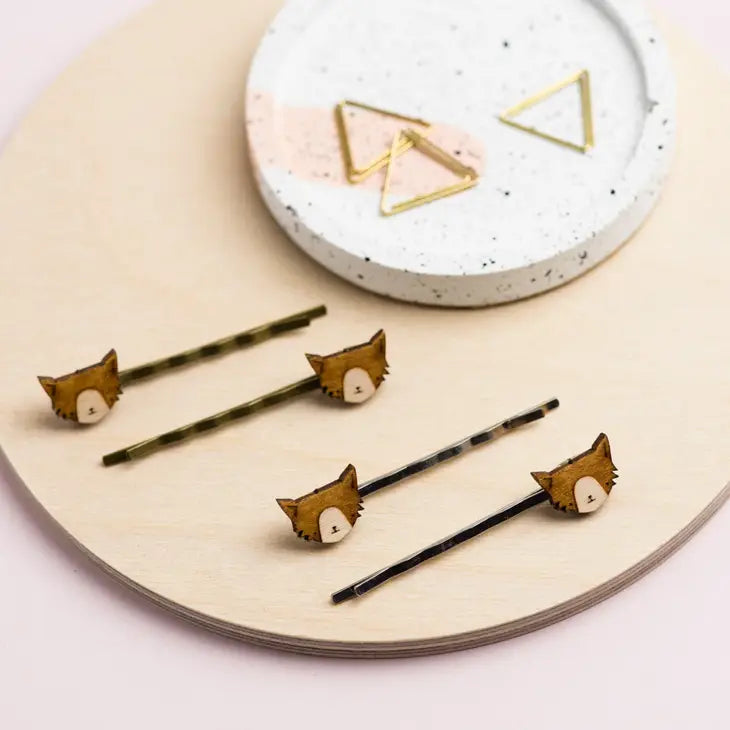 Wooden Cat Hair Slides