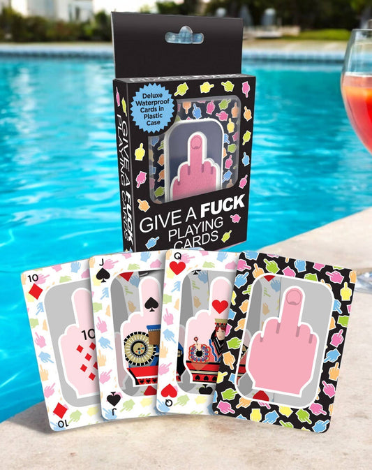 Give a Fuck Waterproof Playing Cards FU Finger