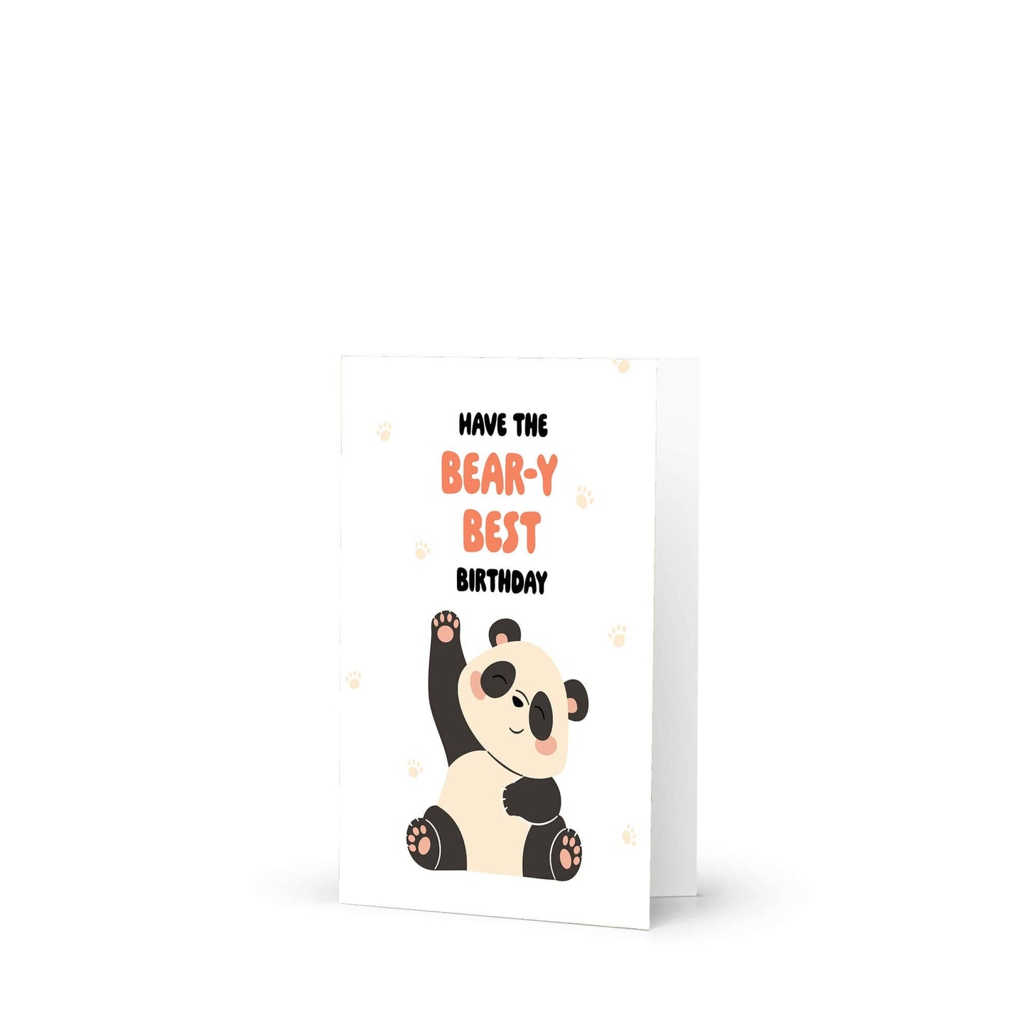 Bear-y Best Birthday Card | Cute Asian Chinese Panda Animal Funny Pun