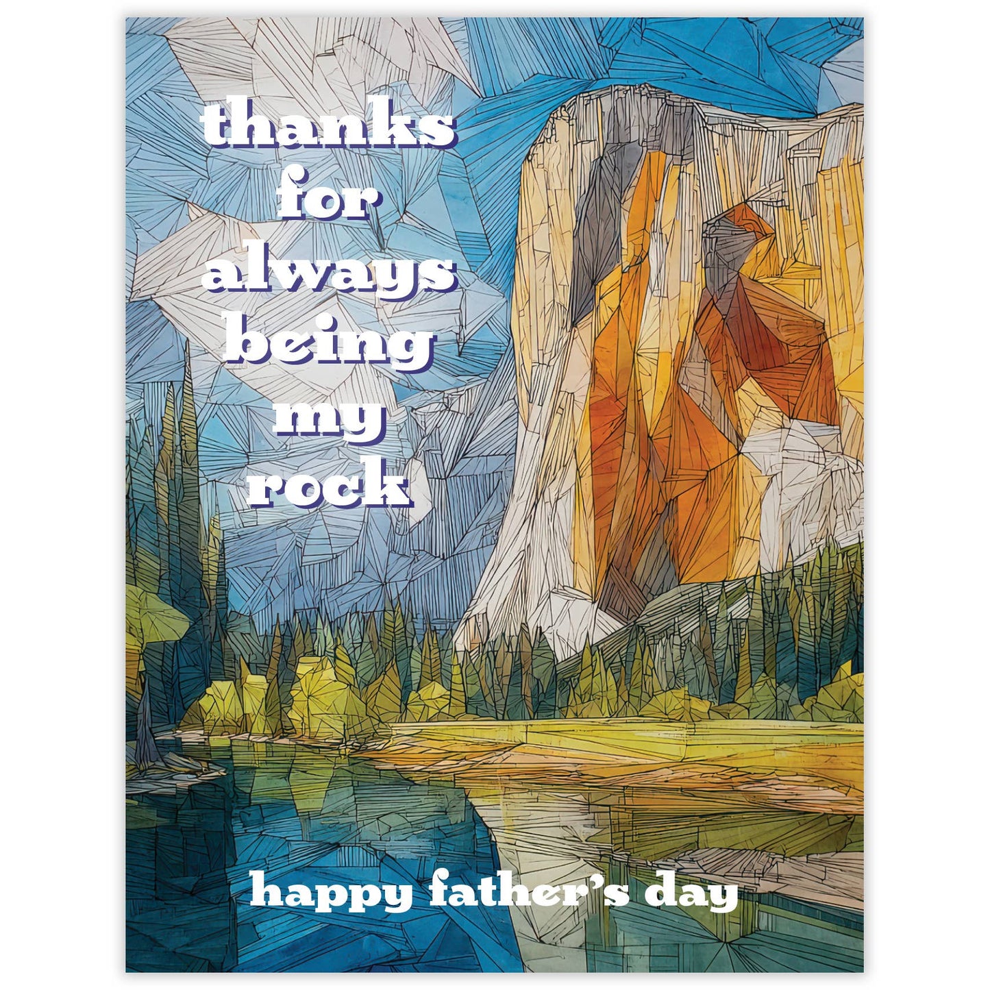 Thanks for Being My Rock - Recycled Father's Day Card