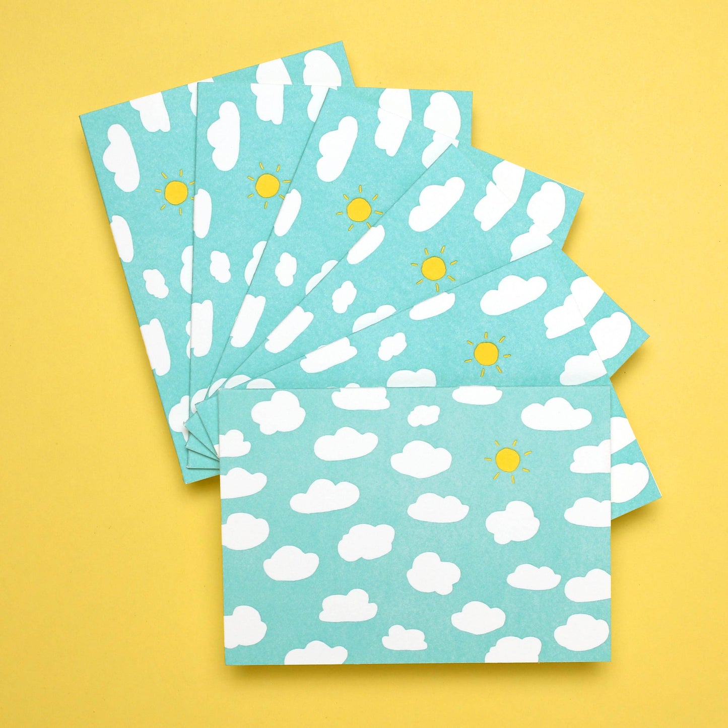 Blue Sky Pattern Letterpress Card Box Set