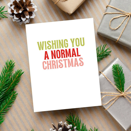 Minimalist Christmas Funny, Simple Xmas Card Cheeky Playful