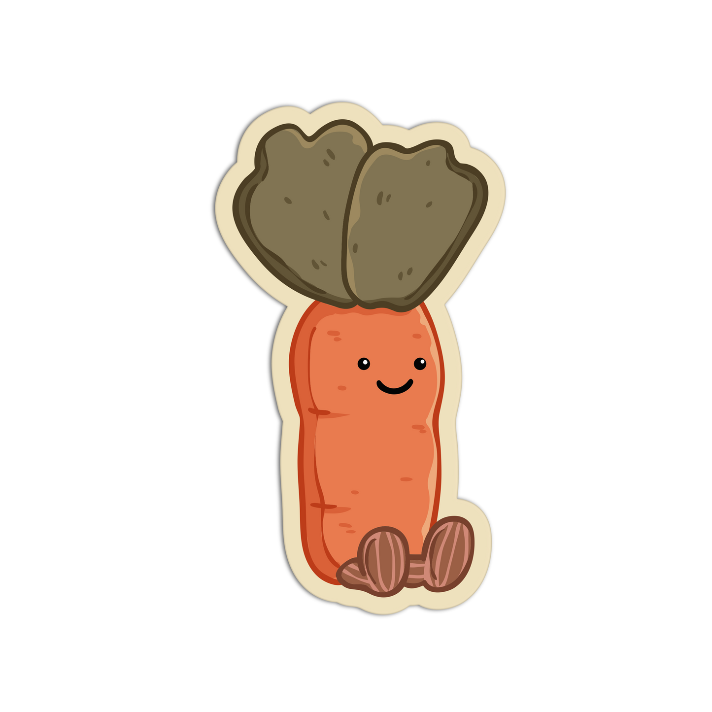Friendly Carrot Friend - Fruits and Veggie Textured Stickers