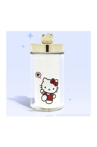 TCS HKCRJ9348 Hello Kitty Exfoliating Cotton Pad Jar - Front & Company: Gift Store