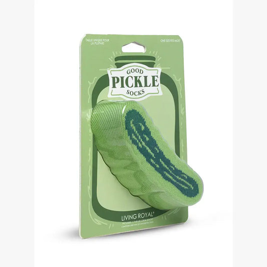 3D Packaged Crew Socks - Big Dill Pickle - Bright Green
