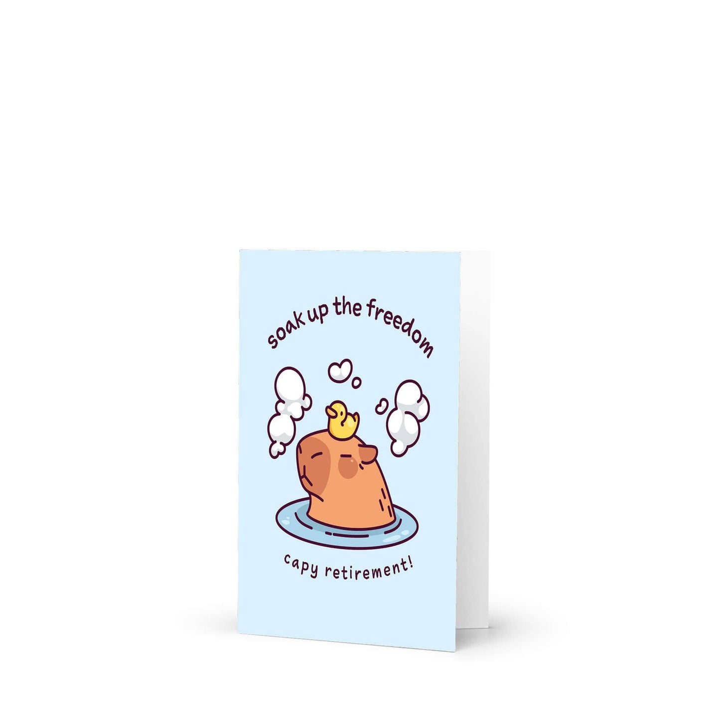 Capy Retirement Funny Card | Cute Capybara Spa Relax Retiring Coworker