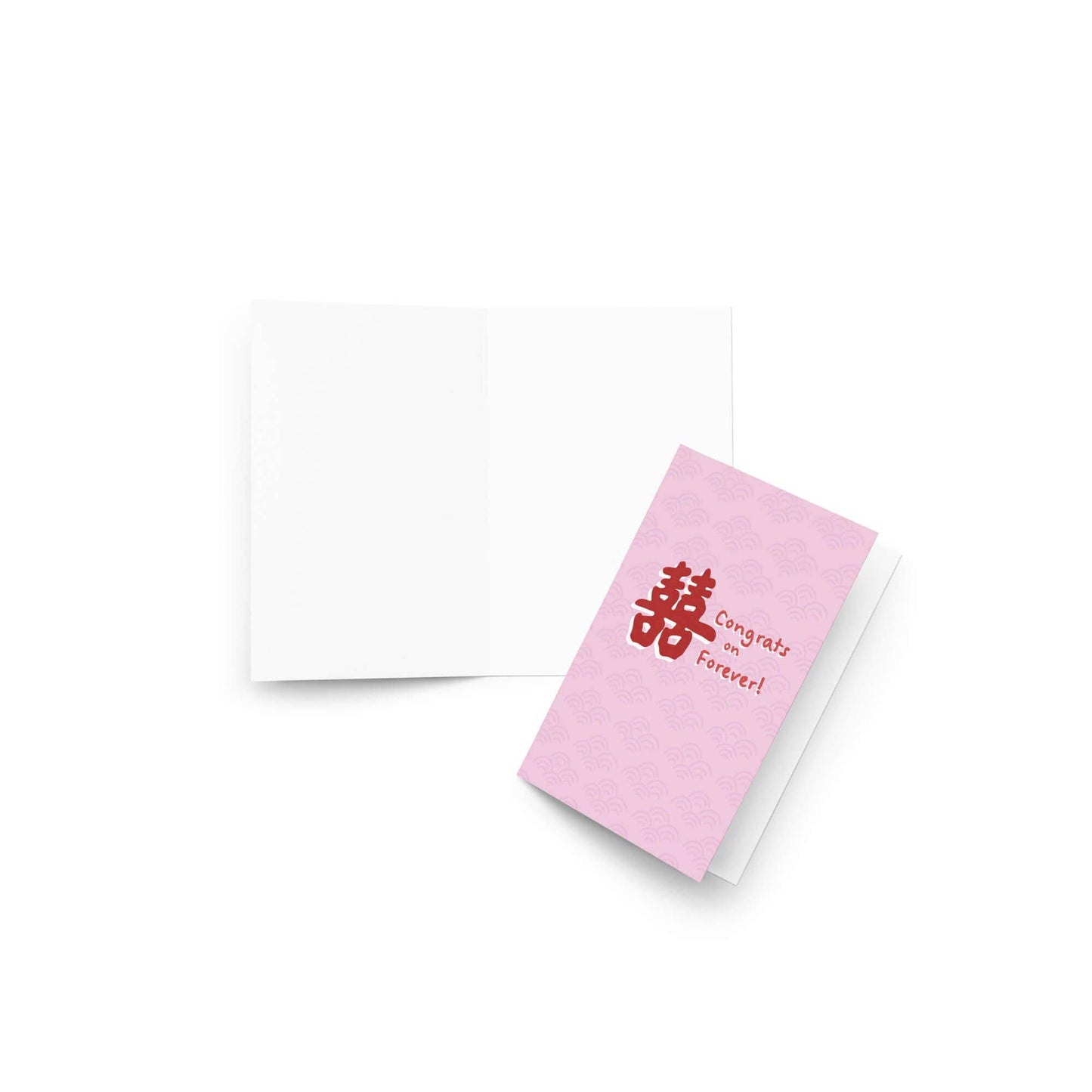 Congrats on Forever! Asian Wedding Cards | Chinese Viet Double Happiness