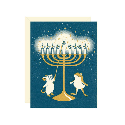Menorah Hanukkah Card