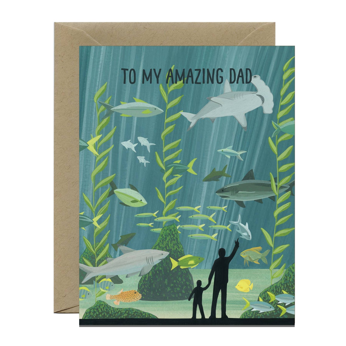 Aquarium Dad Ocean Aquatic Coastal Fathers Day Card