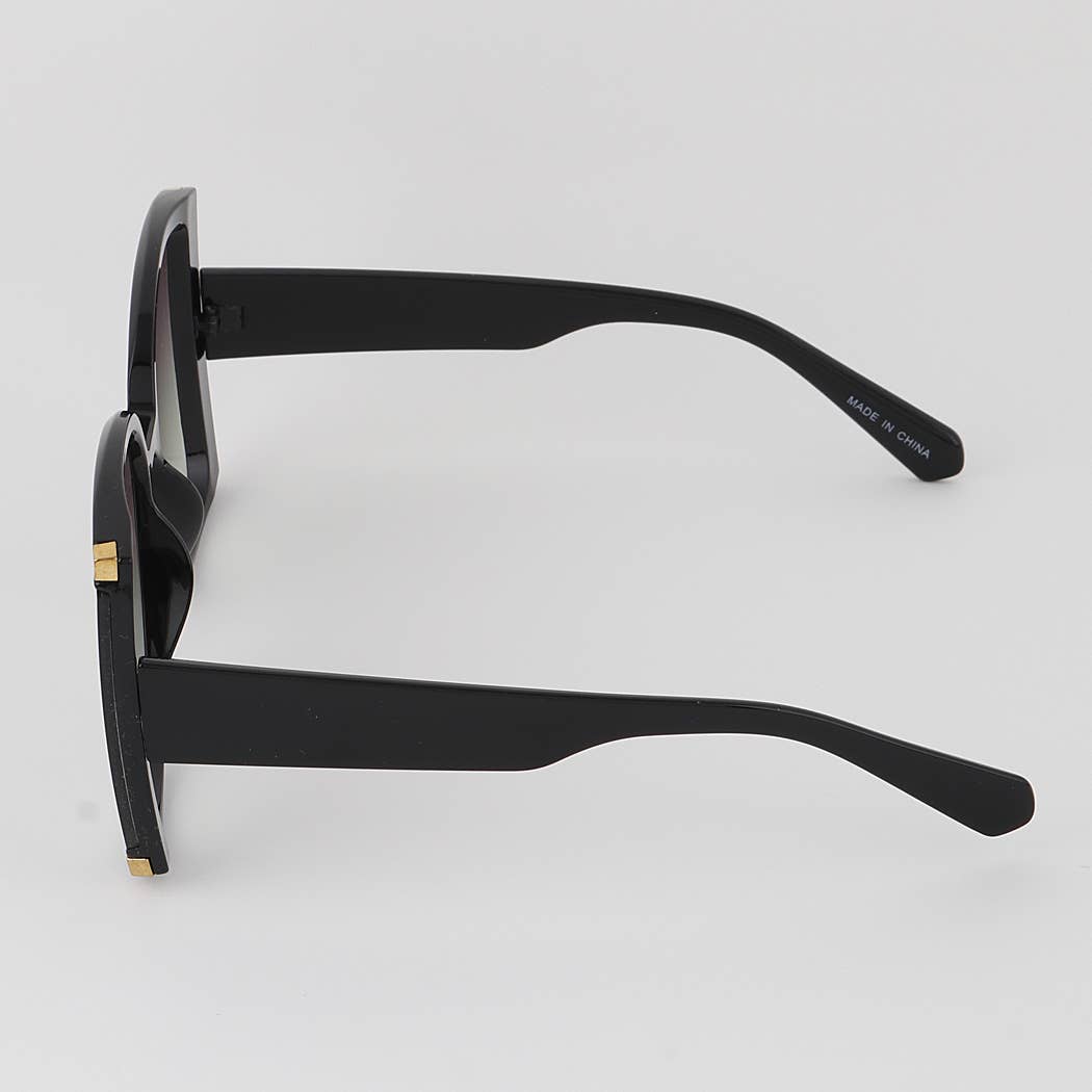 Oversized Rounded Butterfly Frame Sunglasses