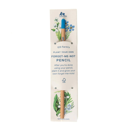 123 Farm Plant Your Own Forget-Me-Knot Pencil - Front & Company: Gift Store