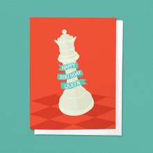 Load image into Gallery viewer, Happy Birthday Queen Chess, Queens Gambit Greeting Card
