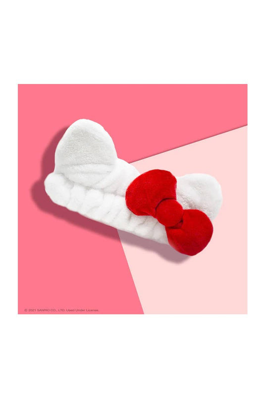 Hello Kitty Plush Spa Headband with Red Bow