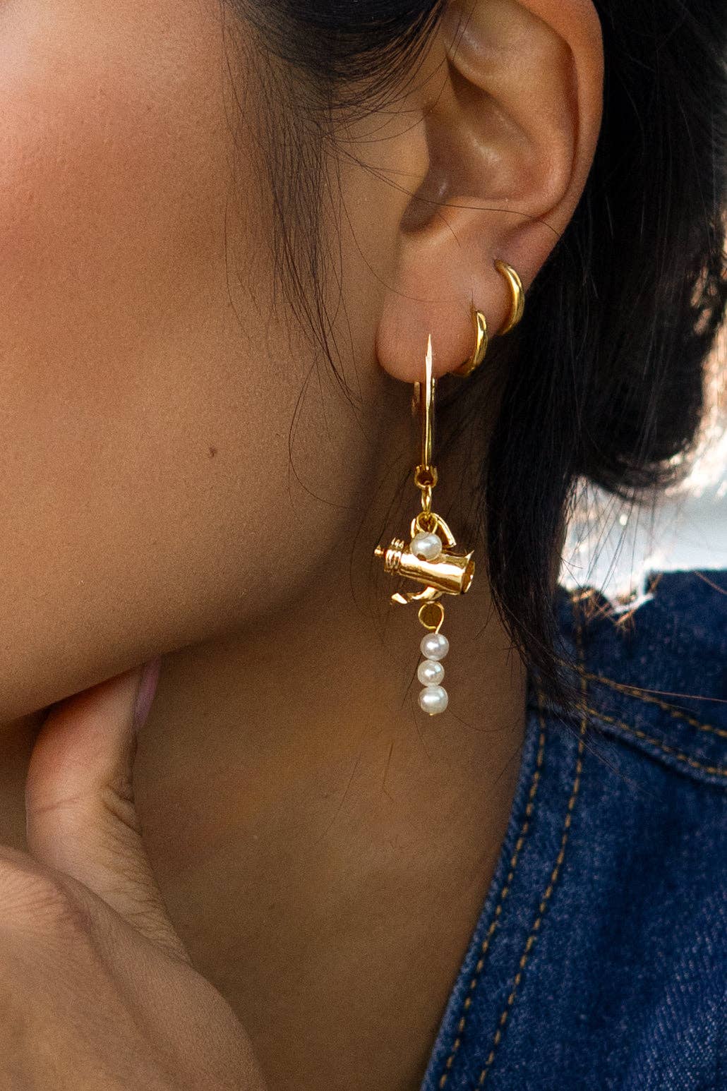 Pour Over Earrings - 18K Gold Plated