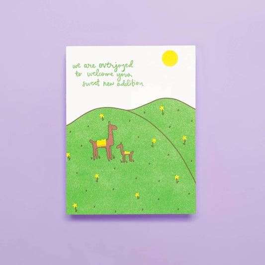 Llama Mama Field - Letterpress Greeting Card