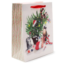 Load image into Gallery viewer, Kim Haskins Christmas Cats Gift Bag Large
