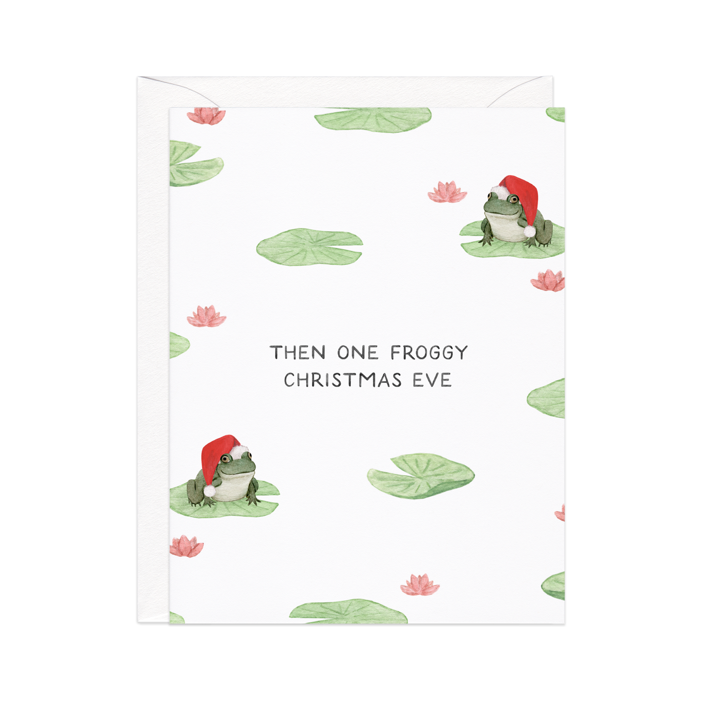 Then One Foggy Xmas Eve - Festive Frog Pun Christmas Card