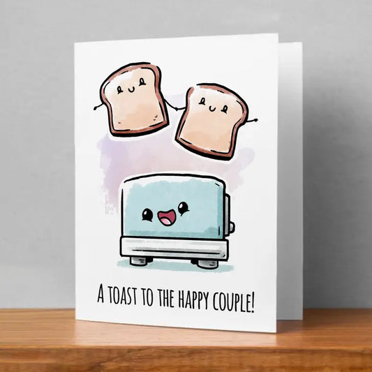 A Toast To the Couple - Funny Cute Gay Lesbian Wedding Card