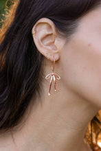 Load image into Gallery viewer, Bad to the Bow Earrings - Rose Gold Plated
