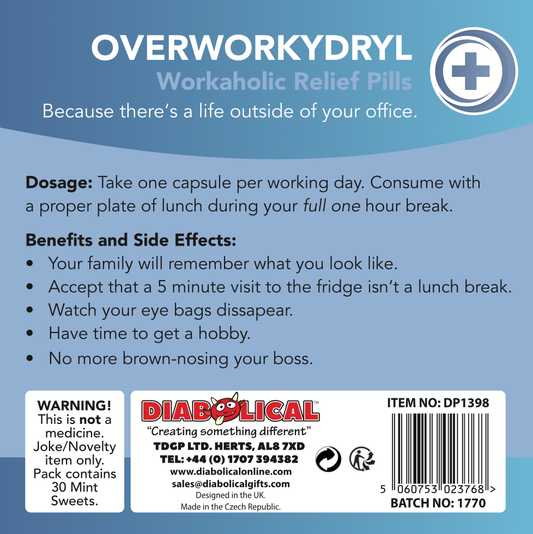 Overworkydryl - Novelty Gifts, Funny Gag Gifts