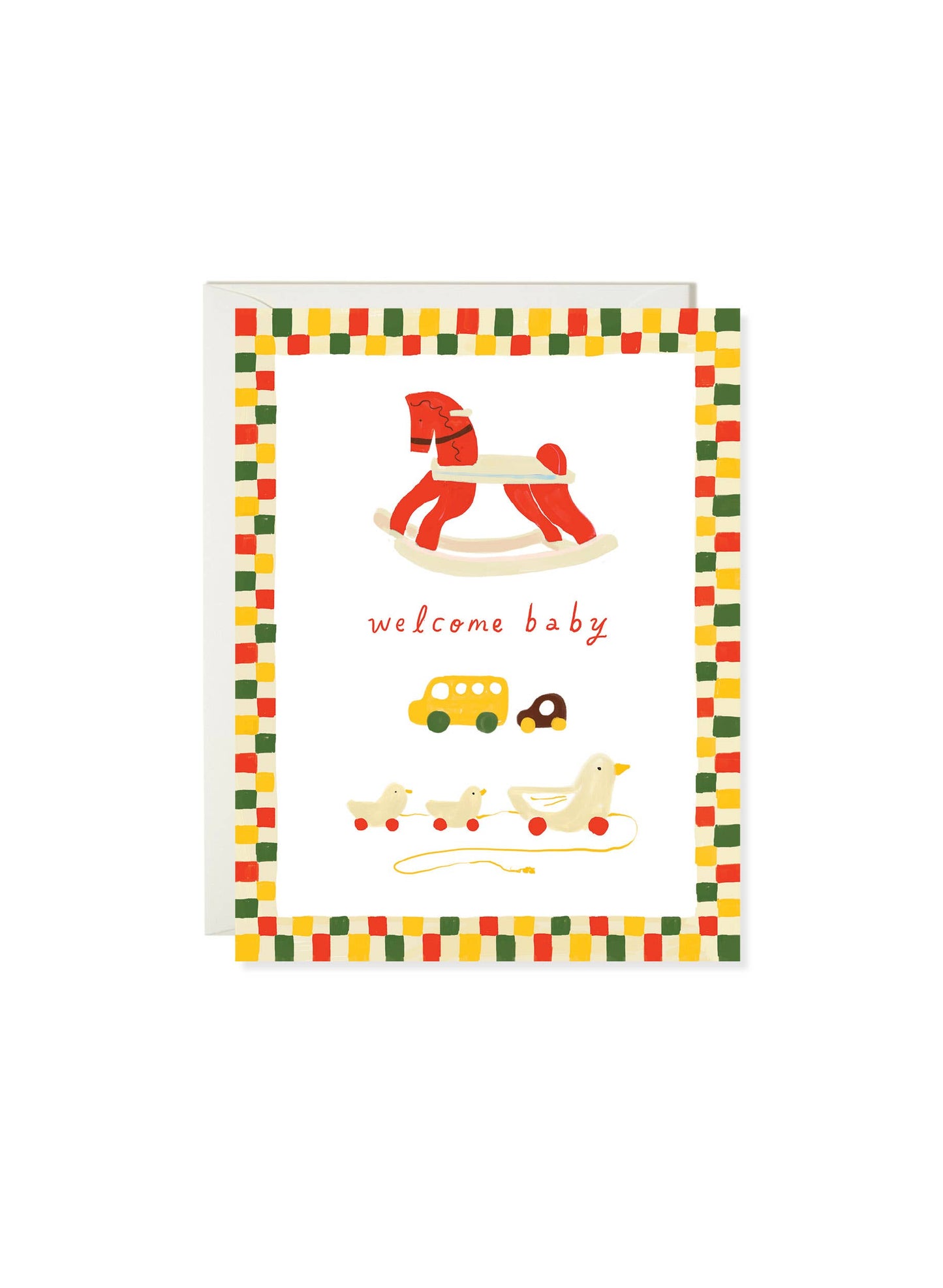Wooden Toy Baby Card – Sweet Welcome Baby Card