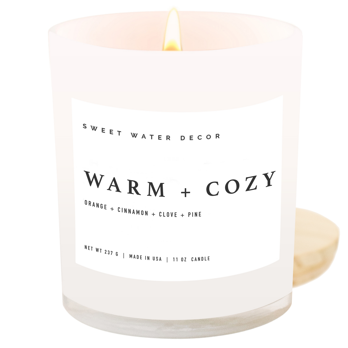 Warm and Cozy 11 oz Soy Candle- Christmas Home Decor & Gifts