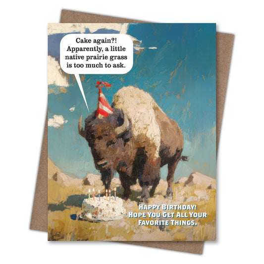 Bison - Recycled Birthday Card for Wildlife Lovers