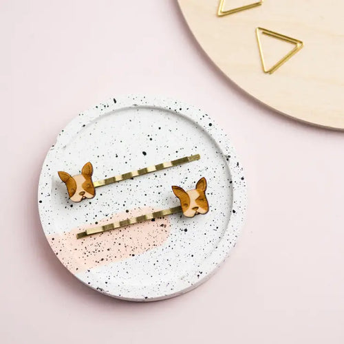 Wooden French Bulldog Hairslides - Front & Company: Gift Store