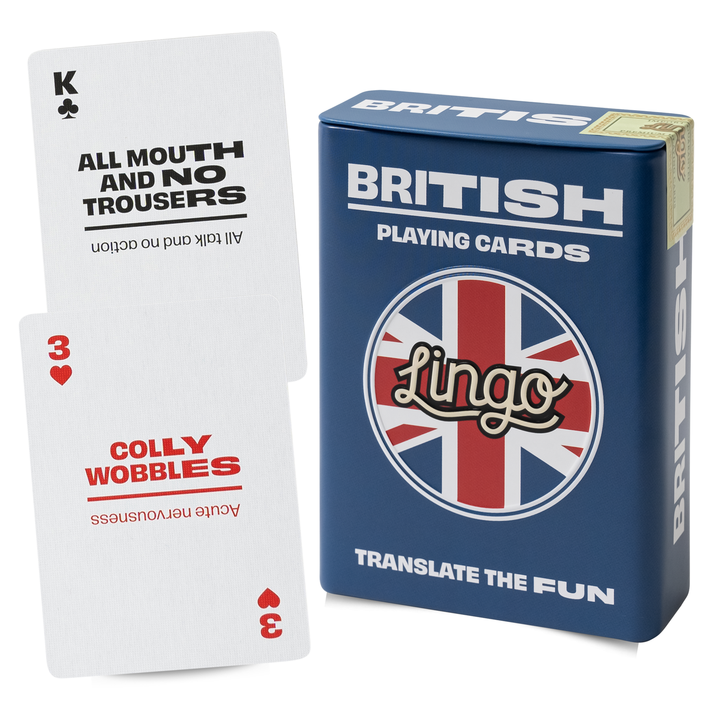 British Slang Travel Playing Cards in Tin Travel Case