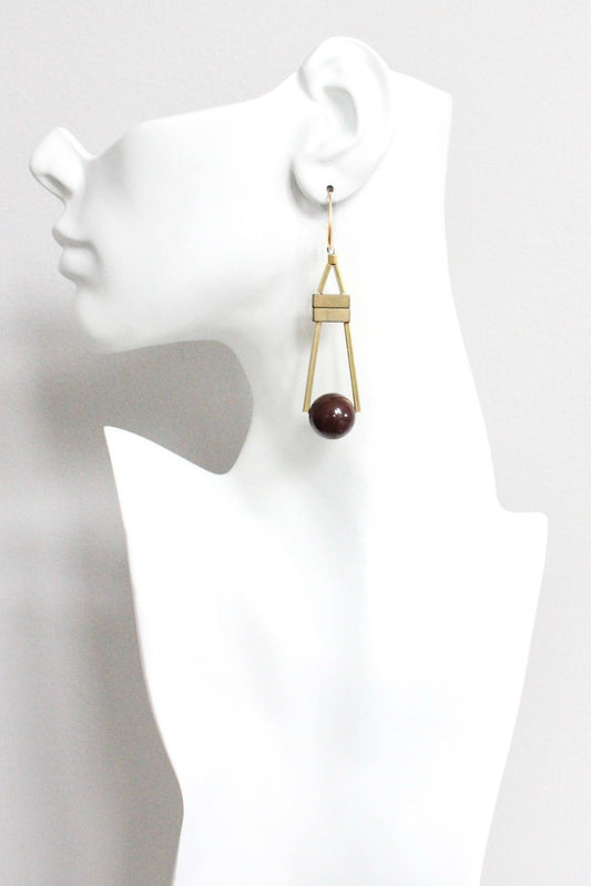 HYLE61 Acrylic and hematite earrings