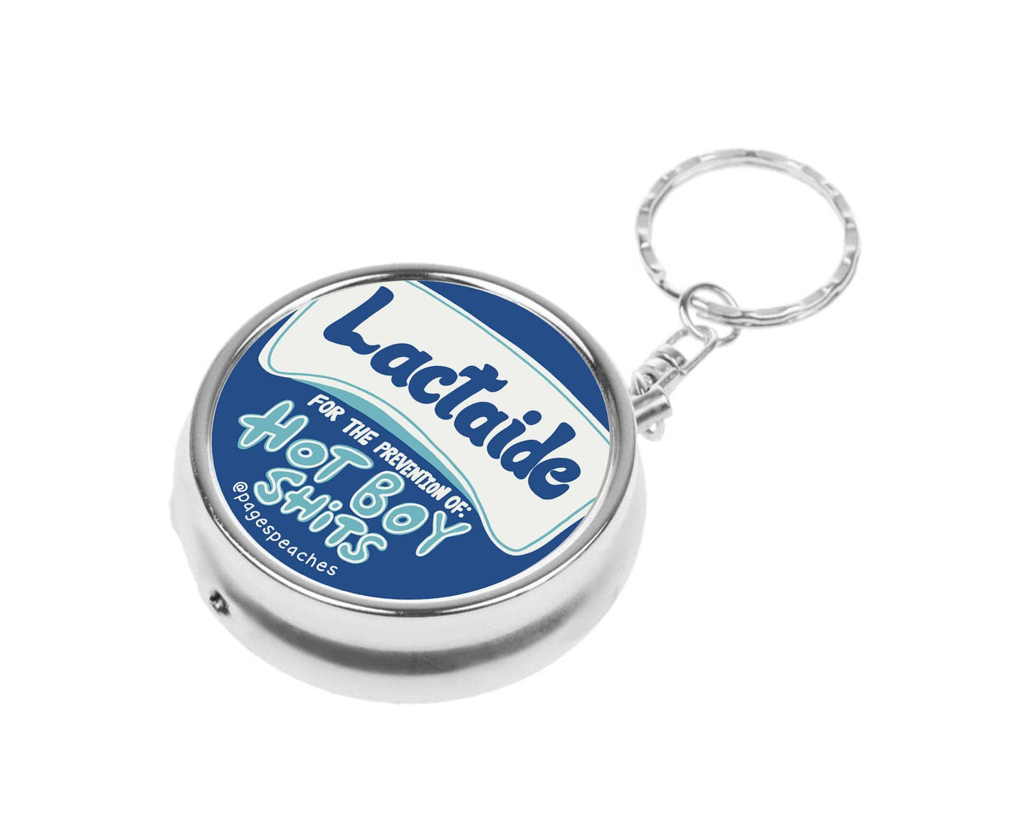 Lactaid Pill Case Keychain Travel Medication Organizer