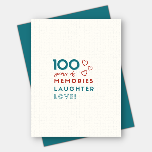Years of memories birthday card 50, 60, 70, 80, 90, 100th: 100th birthday - Front & Company: Gift Store